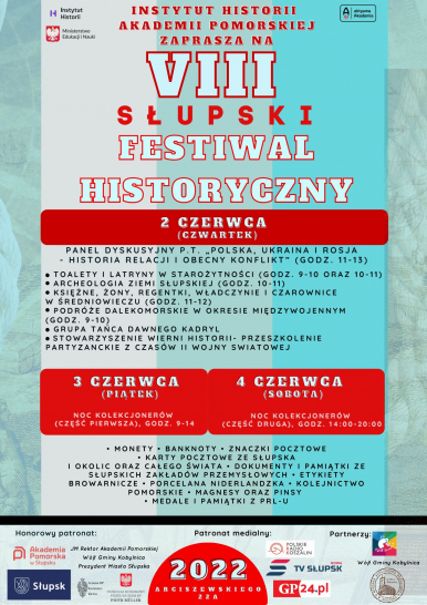 Plakat VIII Słupskiego Festiwalu Historycznego